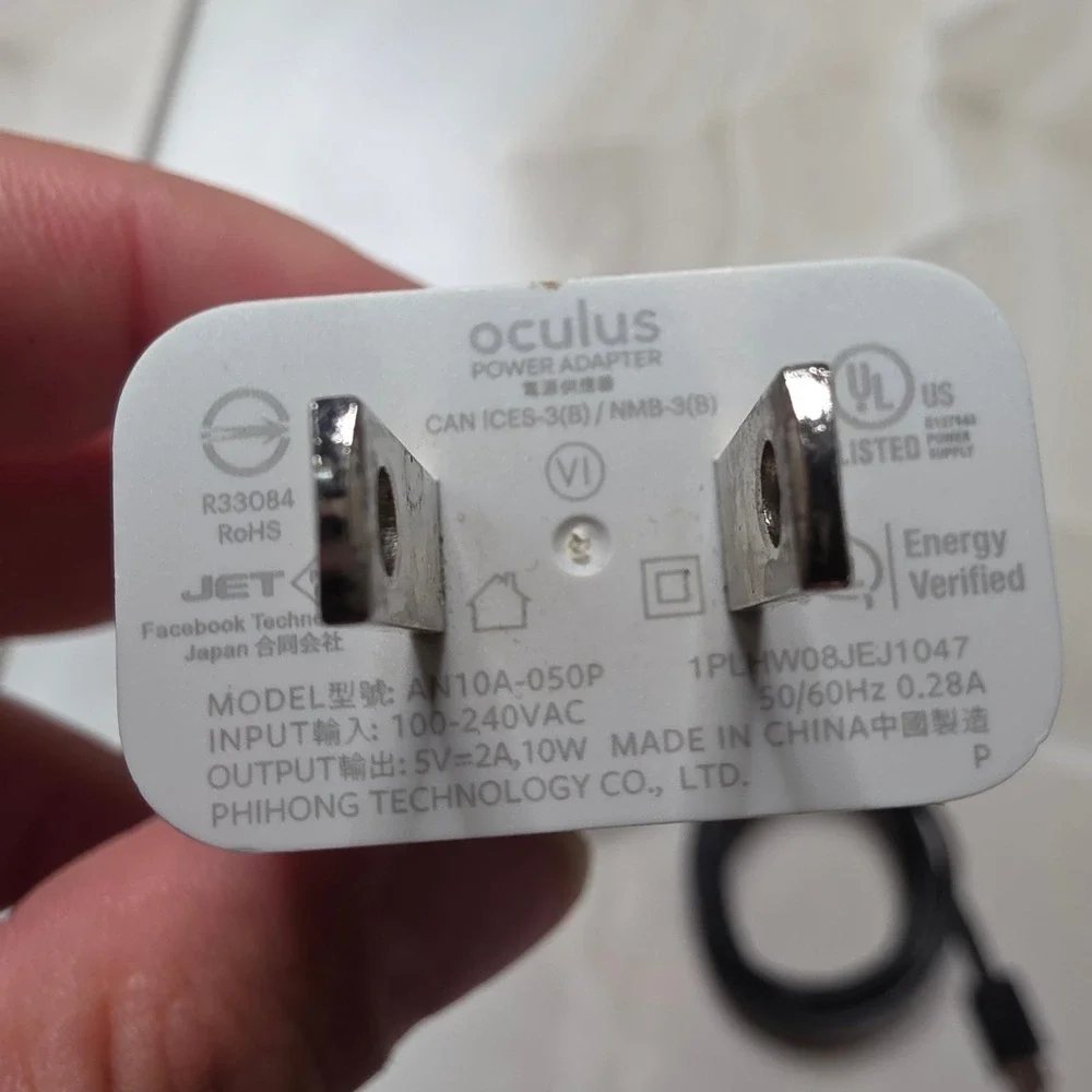 Oculus Quest 2 Power Adapter 10W Wall Charger‎ AN10A-050P with USB-C Cable W4
